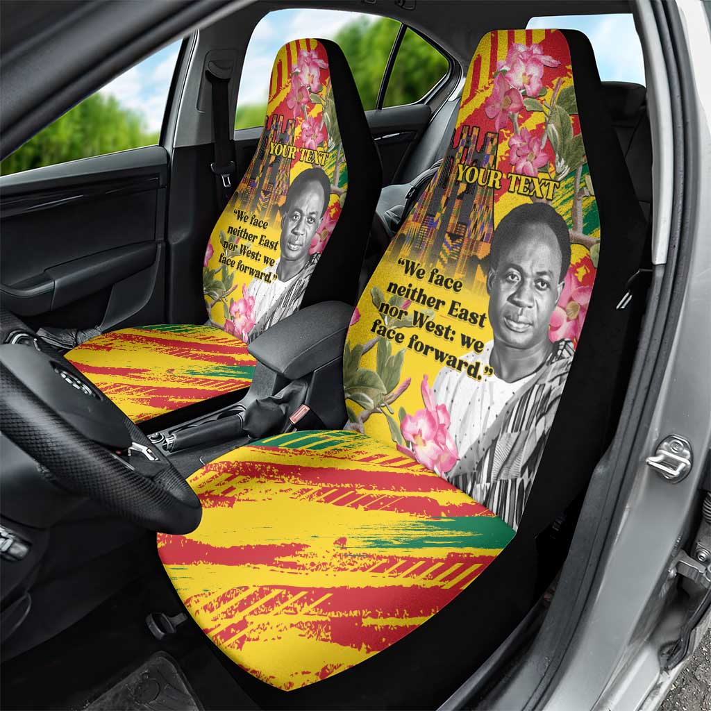 Personalized Ghana Kwame Nkrumah Memorial Day Car Seat Cover With Mausoleum - Wonder Print Shop