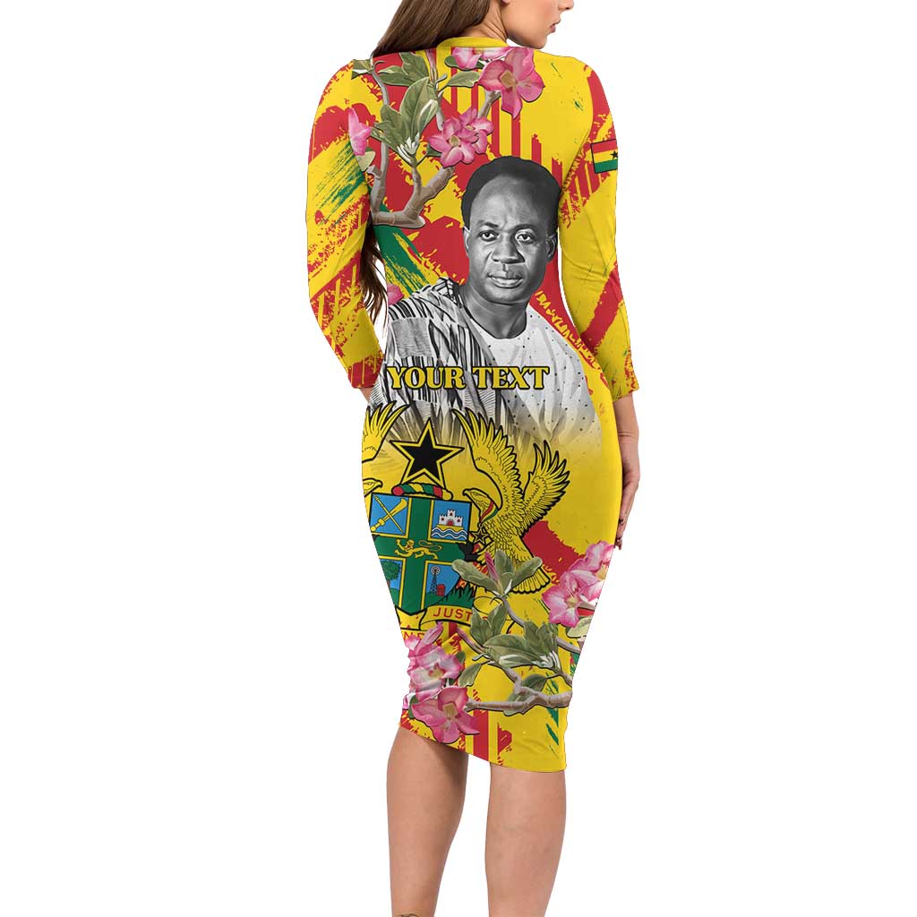 Personalized Ghana Kwame Nkrumah Memorial Day Family Matching Long Sleeve Bodycon Dress and Hawaiian Shirt With Mausoleum - Wonder Print Shop