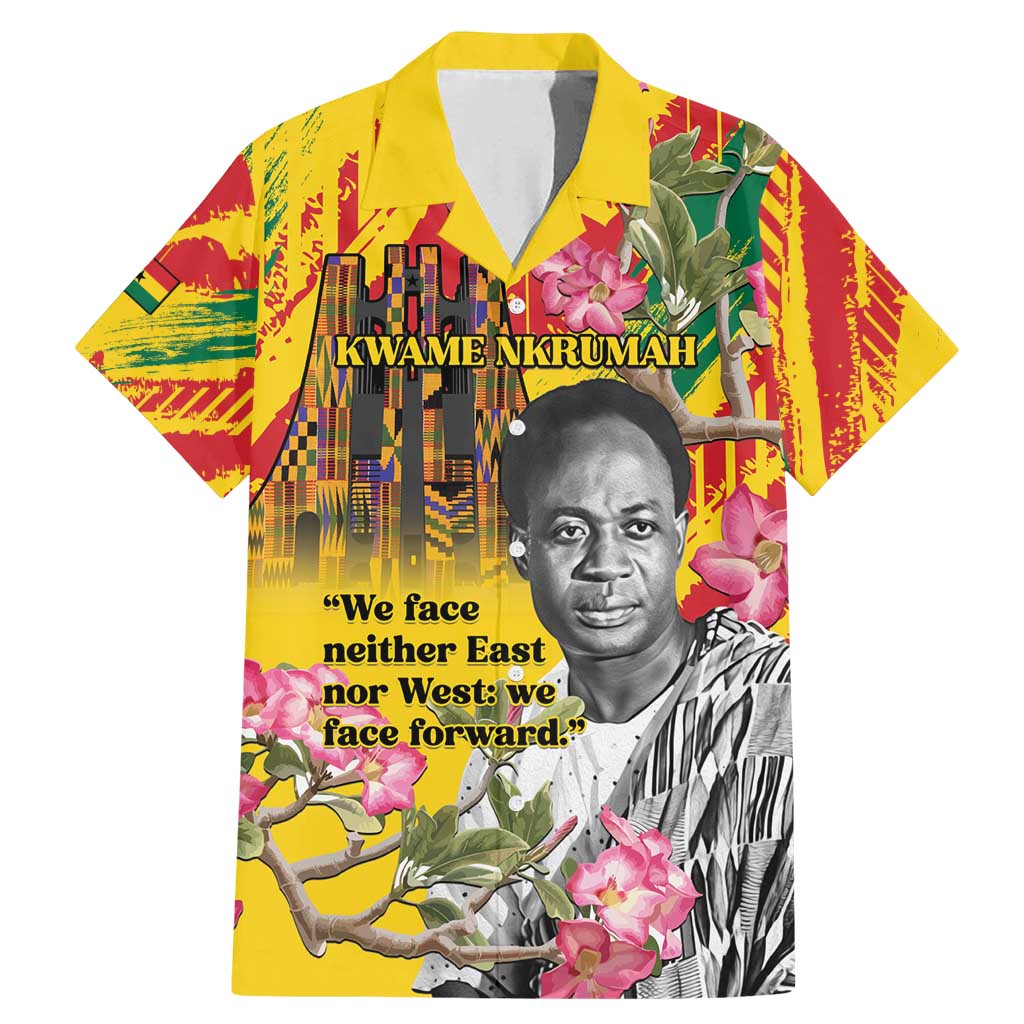 Personalized Ghana Kwame Nkrumah Memorial Day Family Matching Mermaid Dress and Hawaiian Shirt With Mausoleum - Wonder Print Shop