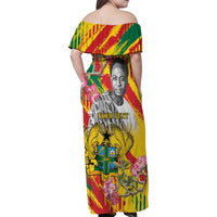 Personalized Ghana Kwame Nkrumah Memorial Day Family Matching Off Shoulder Maxi Dress and Hawaiian Shirt With Mausoleum - Wonder Print Shop