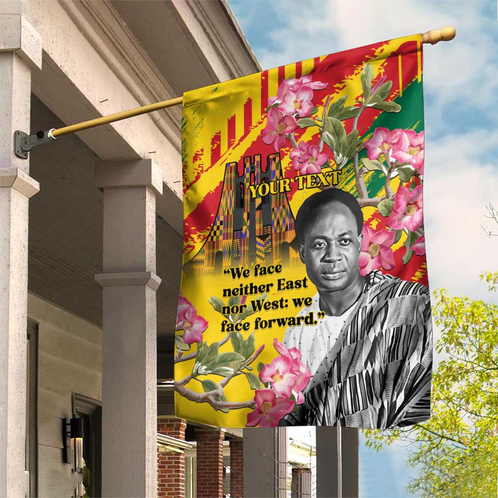 Personalized Ghana Kwame Nkrumah Memorial Day Garden Flag With Mausoleum - Wonder Print Shop