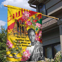 Personalized Ghana Kwame Nkrumah Memorial Day Garden Flag With Mausoleum - Wonder Print Shop