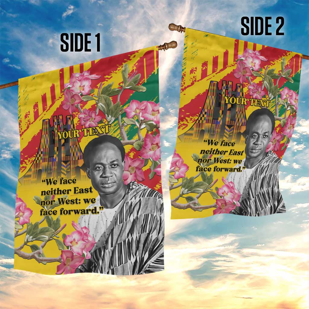 Personalized Ghana Kwame Nkrumah Memorial Day Garden Flag With Mausoleum - Wonder Print Shop
