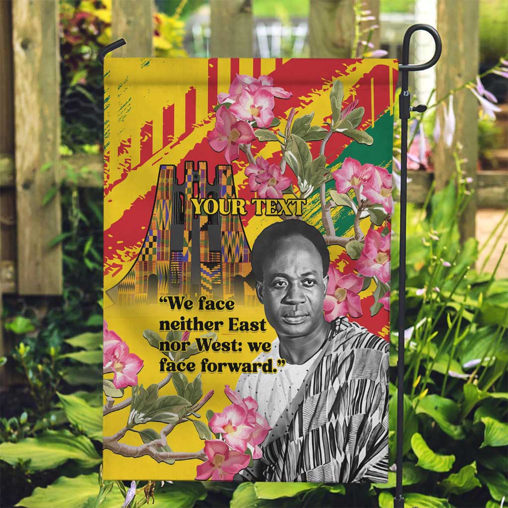 Personalized Ghana Kwame Nkrumah Memorial Day Garden Flag With Mausoleum - Wonder Print Shop