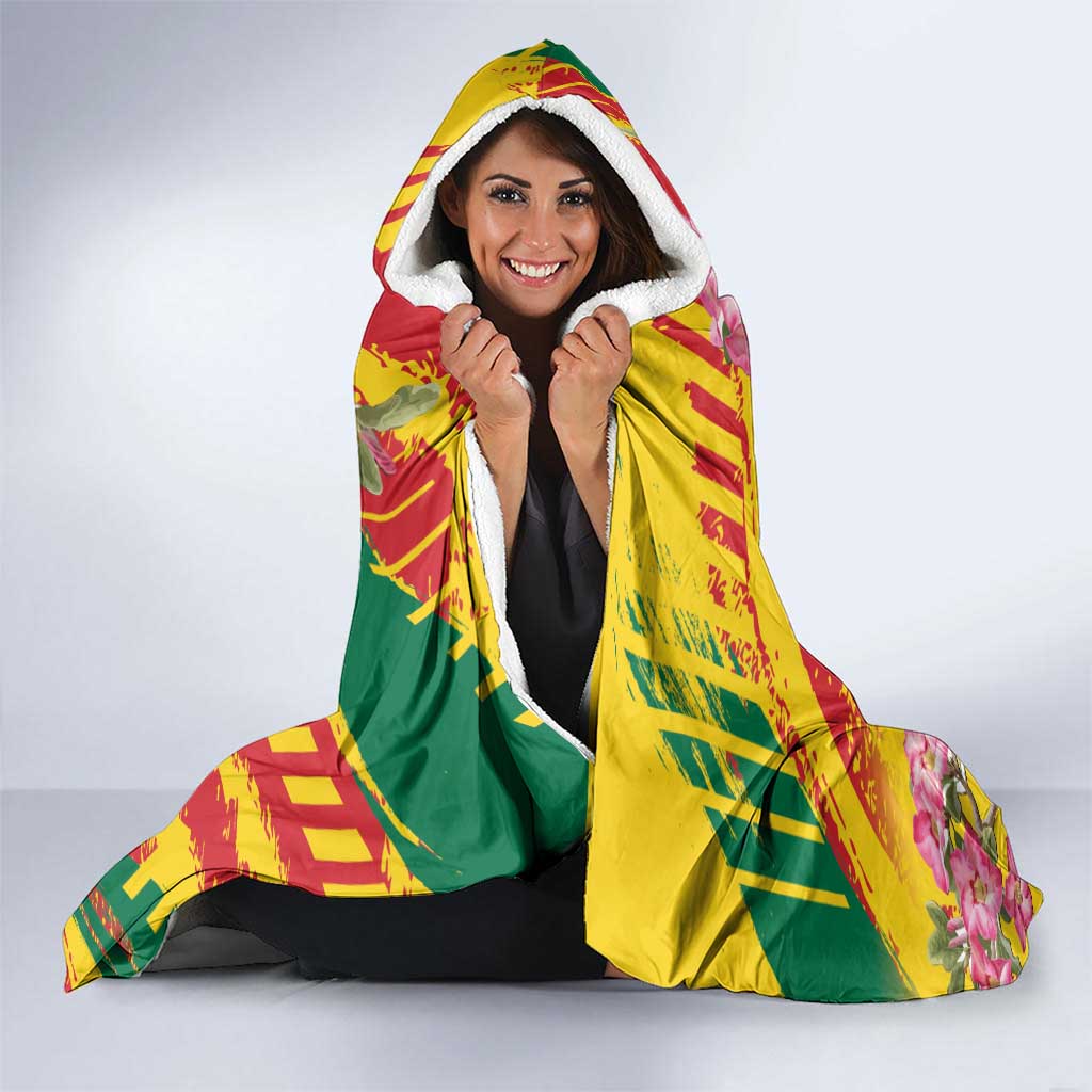 Personalized Ghana Kwame Nkrumah Memorial Day Hooded Blanket With Mausoleum - Wonder Print Shop