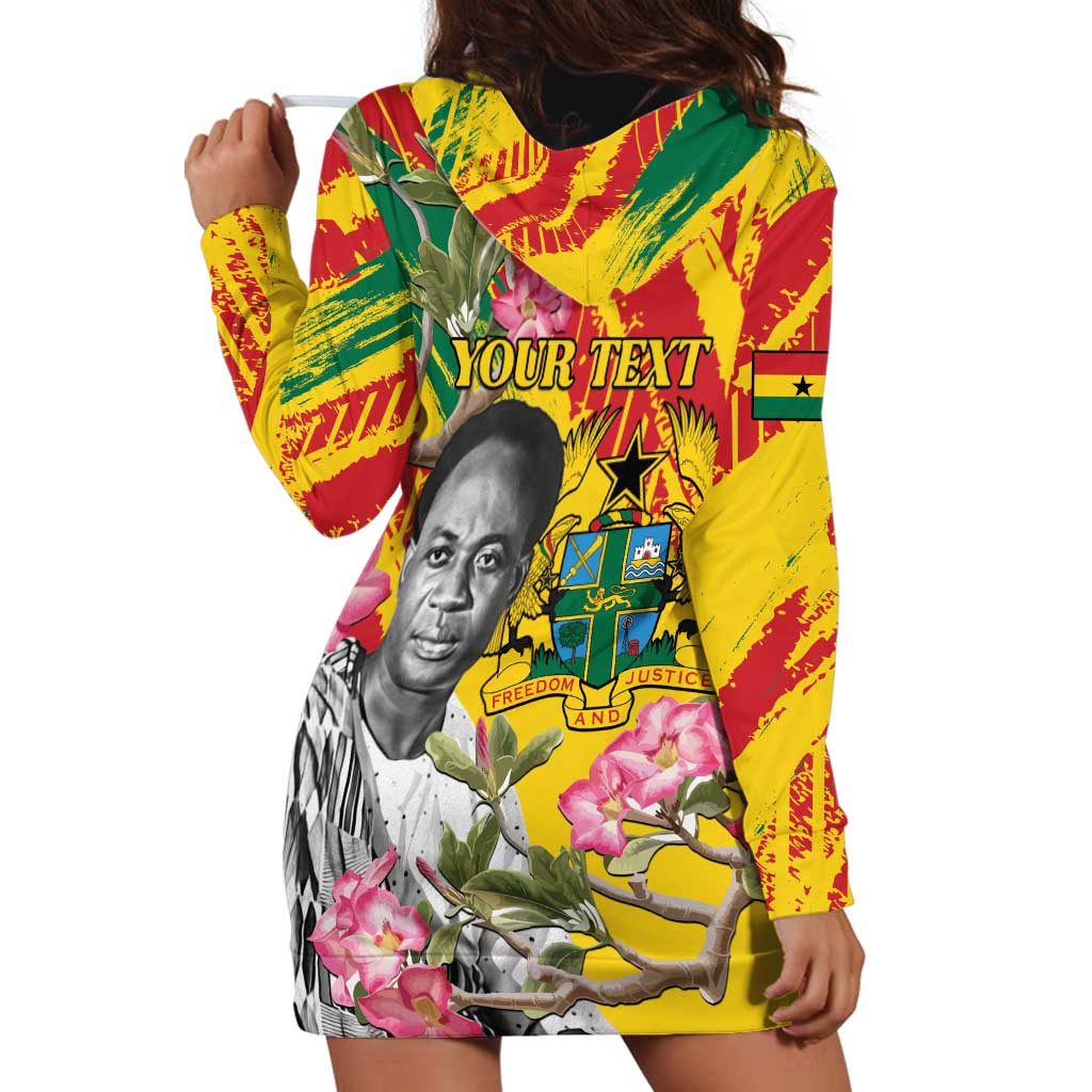Personalized Ghana Kwame Nkrumah Memorial Day Hoodie Dress With Mausoleum - Wonder Print Shop