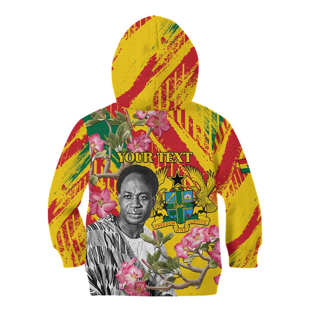 Personalized Ghana Kwame Nkrumah Memorial Day Kid Hoodie With Mausoleum - Wonder Print Shop
