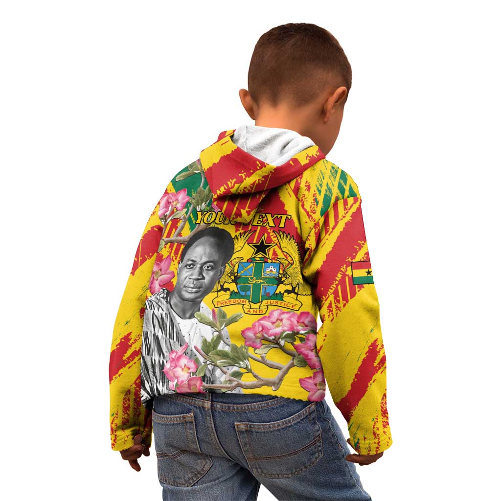 Personalized Ghana Kwame Nkrumah Memorial Day Kid Hoodie With Mausoleum - Wonder Print Shop