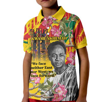 Personalized Ghana Kwame Nkrumah Memorial Day Kid Polo Shirt With Mausoleum - Wonder Print Shop