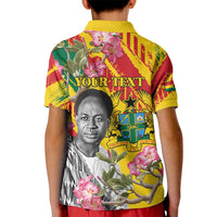 Personalized Ghana Kwame Nkrumah Memorial Day Kid Polo Shirt With Mausoleum - Wonder Print Shop