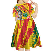 Personalized Ghana Kwame Nkrumah Memorial Day Kid Short Sleeve Dress With Mausoleum - Wonder Print Shop