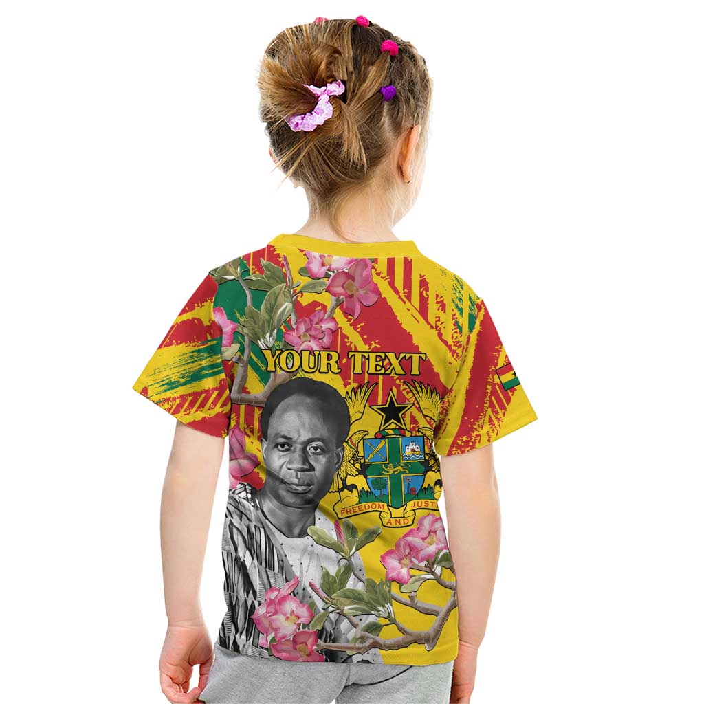 Personalized Ghana Kwame Nkrumah Memorial Day Kid T Shirt With Mausoleum - Wonder Print Shop