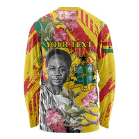 Personalized Ghana Kwame Nkrumah Memorial Day Long Sleeve Shirt With Mausoleum - Wonder Print Shop