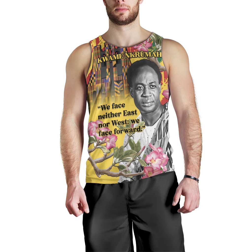 Personalized Ghana Kwame Nkrumah Memorial Day Men Tank Top With Mausoleum - Wonder Print Shop