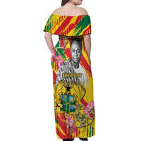 Personalized Ghana Kwame Nkrumah Memorial Day Off Shoulder Maxi Dress With Mausoleum - Wonder Print Shop