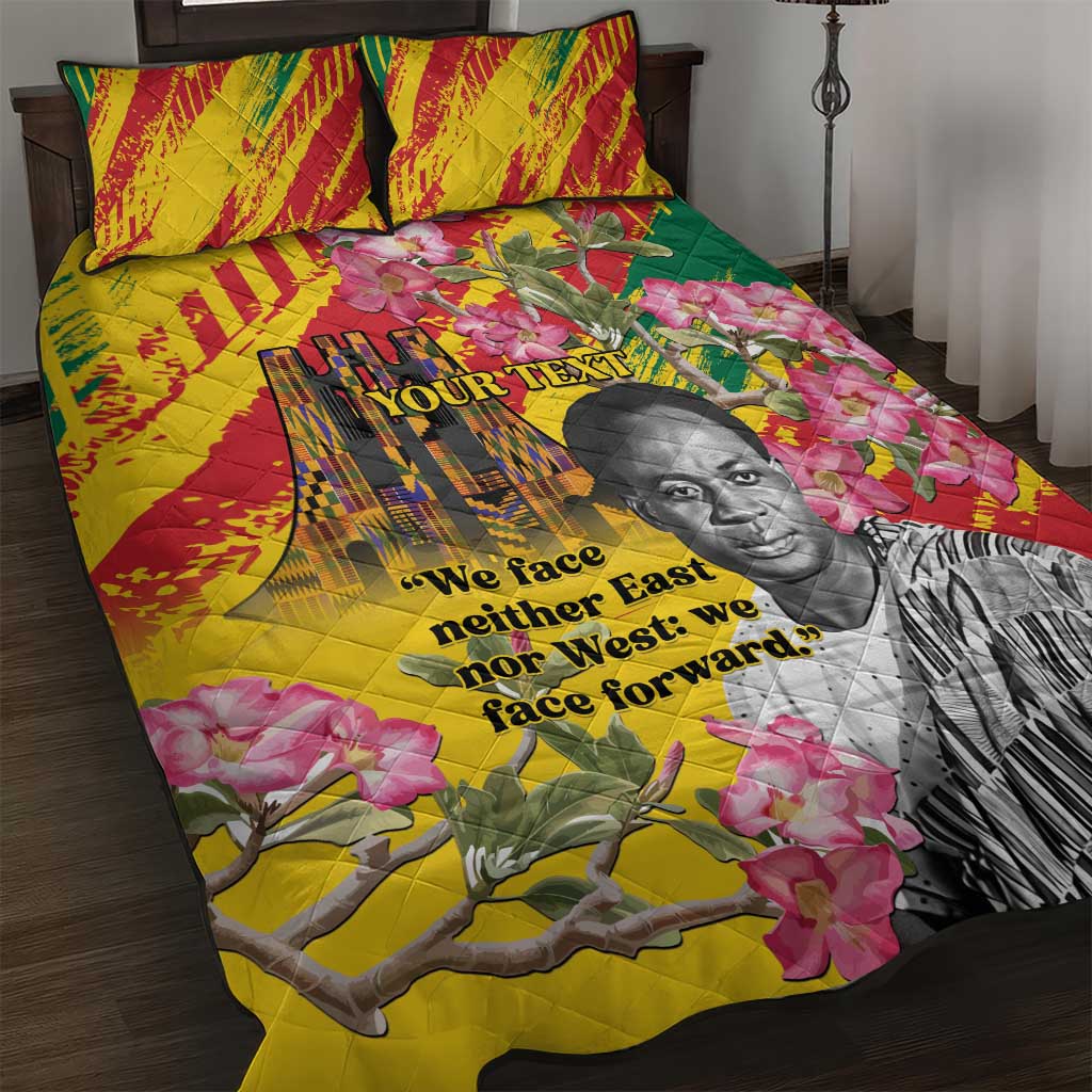 Personalized Ghana Kwame Nkrumah Memorial Day Quilt Bed Set With Mausoleum - Wonder Print Shop