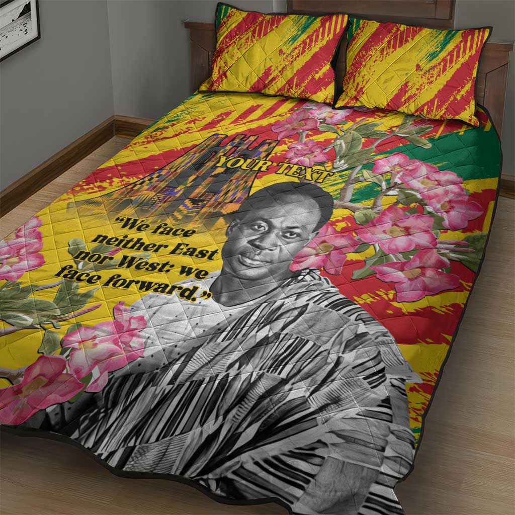 Personalized Ghana Kwame Nkrumah Memorial Day Quilt Bed Set With Mausoleum - Wonder Print Shop