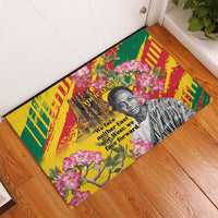 Personalized Ghana Kwame Nkrumah Memorial Day Rubber Doormat With Mausoleum - Wonder Print Shop