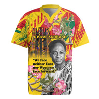 Personalized Ghana Kwame Nkrumah Memorial Day Rugby Jersey With Mausoleum - Wonder Print Shop
