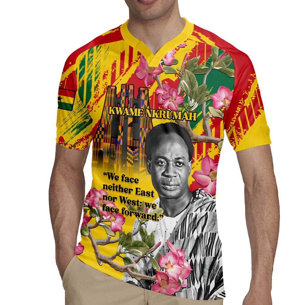 Personalized Ghana Kwame Nkrumah Memorial Day Rugby Jersey With Mausoleum - Wonder Print Shop