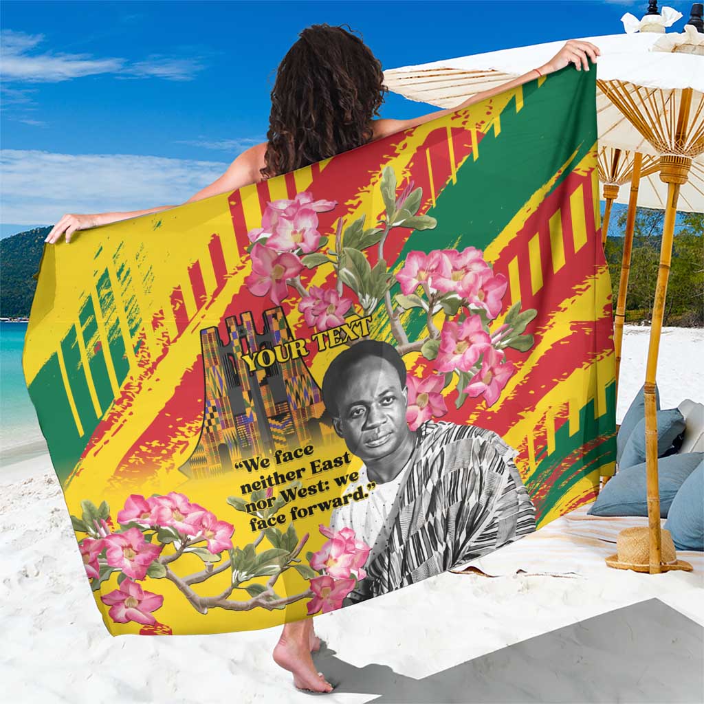 Personalized Ghana Kwame Nkrumah Memorial Day Sarong With Mausoleum - Wonder Print Shop