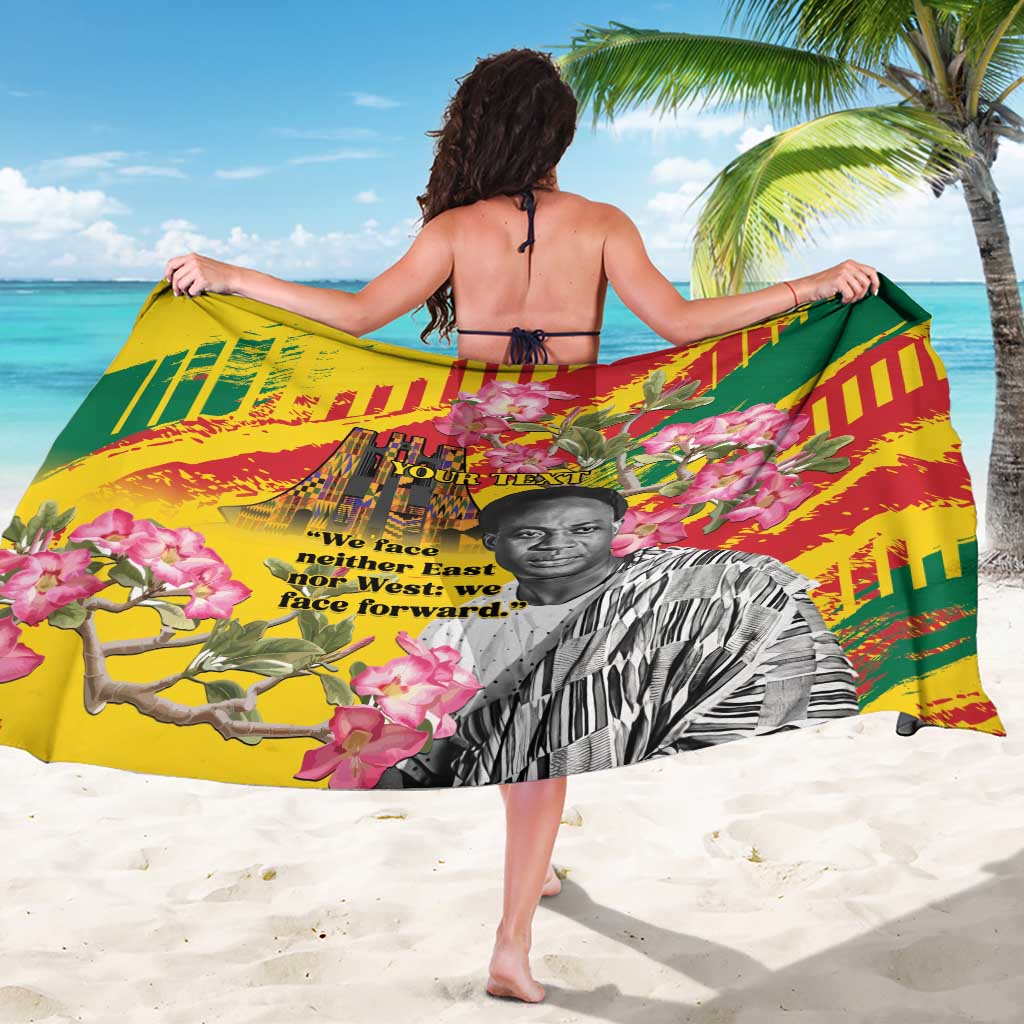 Personalized Ghana Kwame Nkrumah Memorial Day Sarong With Mausoleum - Wonder Print Shop