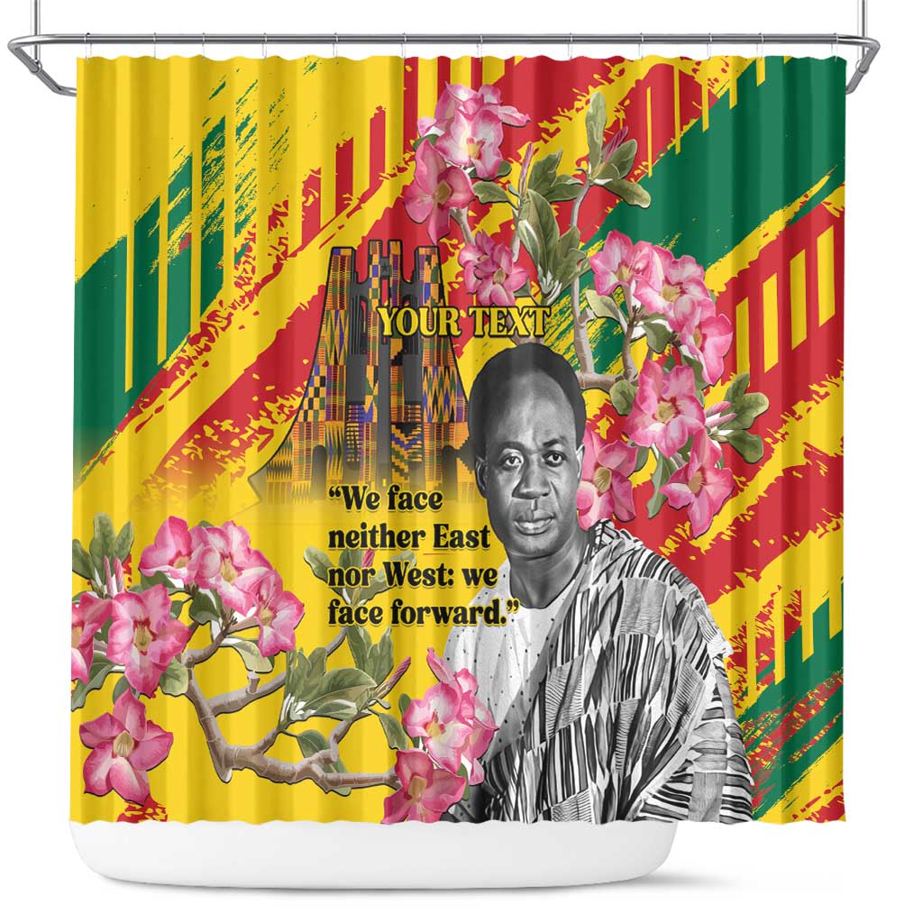 Personalized Ghana Kwame Nkrumah Memorial Day Shower Curtain With Mausoleum - Wonder Print Shop