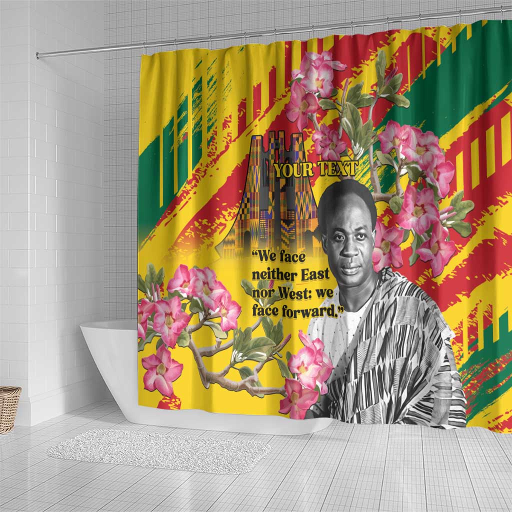 Personalized Ghana Kwame Nkrumah Memorial Day Shower Curtain With Mausoleum - Wonder Print Shop