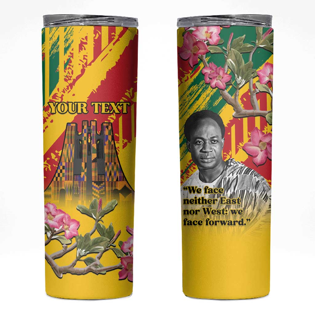Personalized Ghana Kwame Nkrumah Memorial Day Skinny Tumbler With Mausoleum - Wonder Print Shop