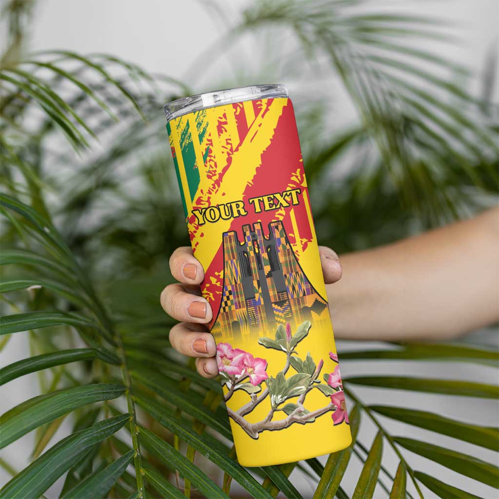 Personalized Ghana Kwame Nkrumah Memorial Day Skinny Tumbler With Mausoleum - Wonder Print Shop