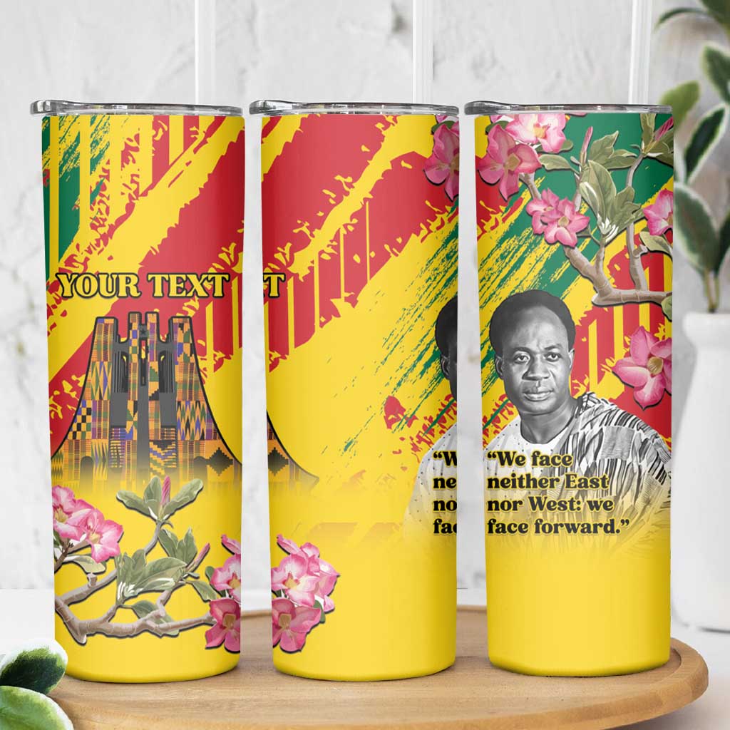Personalized Ghana Kwame Nkrumah Memorial Day Skinny Tumbler With Mausoleum - Wonder Print Shop