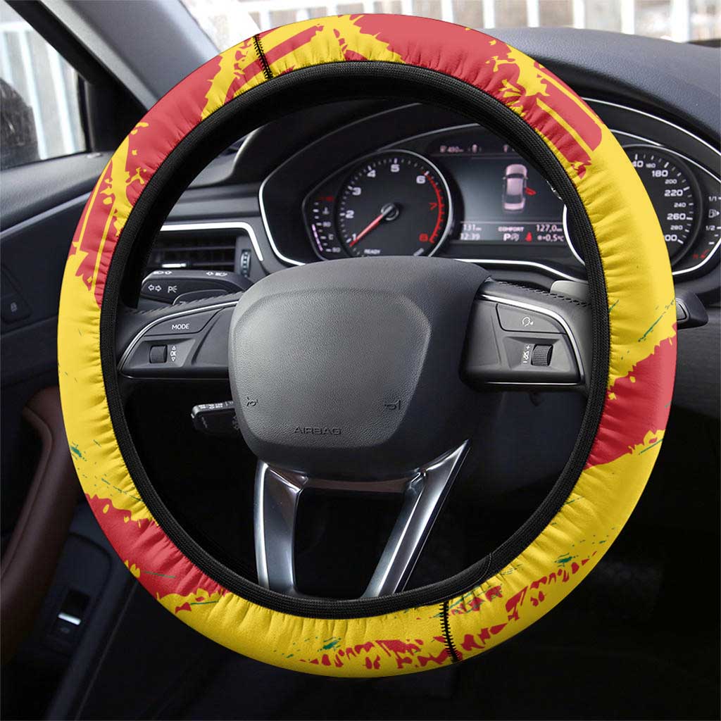 Ghana Kwame Nkrumah Memorial Day Steering Wheel Cover With Mausoleum - Wonder Print Shop