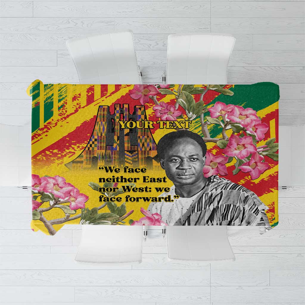 Personalized Ghana Kwame Nkrumah Memorial Day Tablecloth With Mausoleum - Wonder Print Shop
