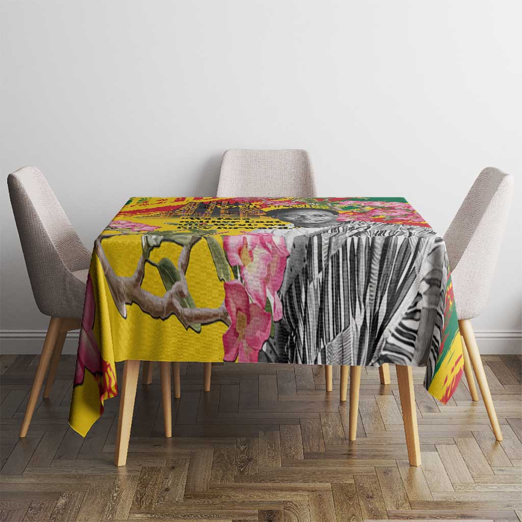 Personalized Ghana Kwame Nkrumah Memorial Day Tablecloth With Mausoleum - Wonder Print Shop