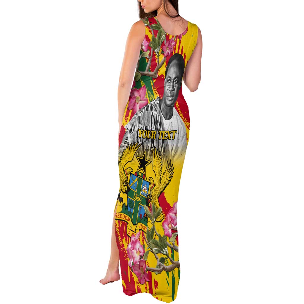 Personalized Ghana Kwame Nkrumah Memorial Day Tank Maxi Dress With Mausoleum - Wonder Print Shop