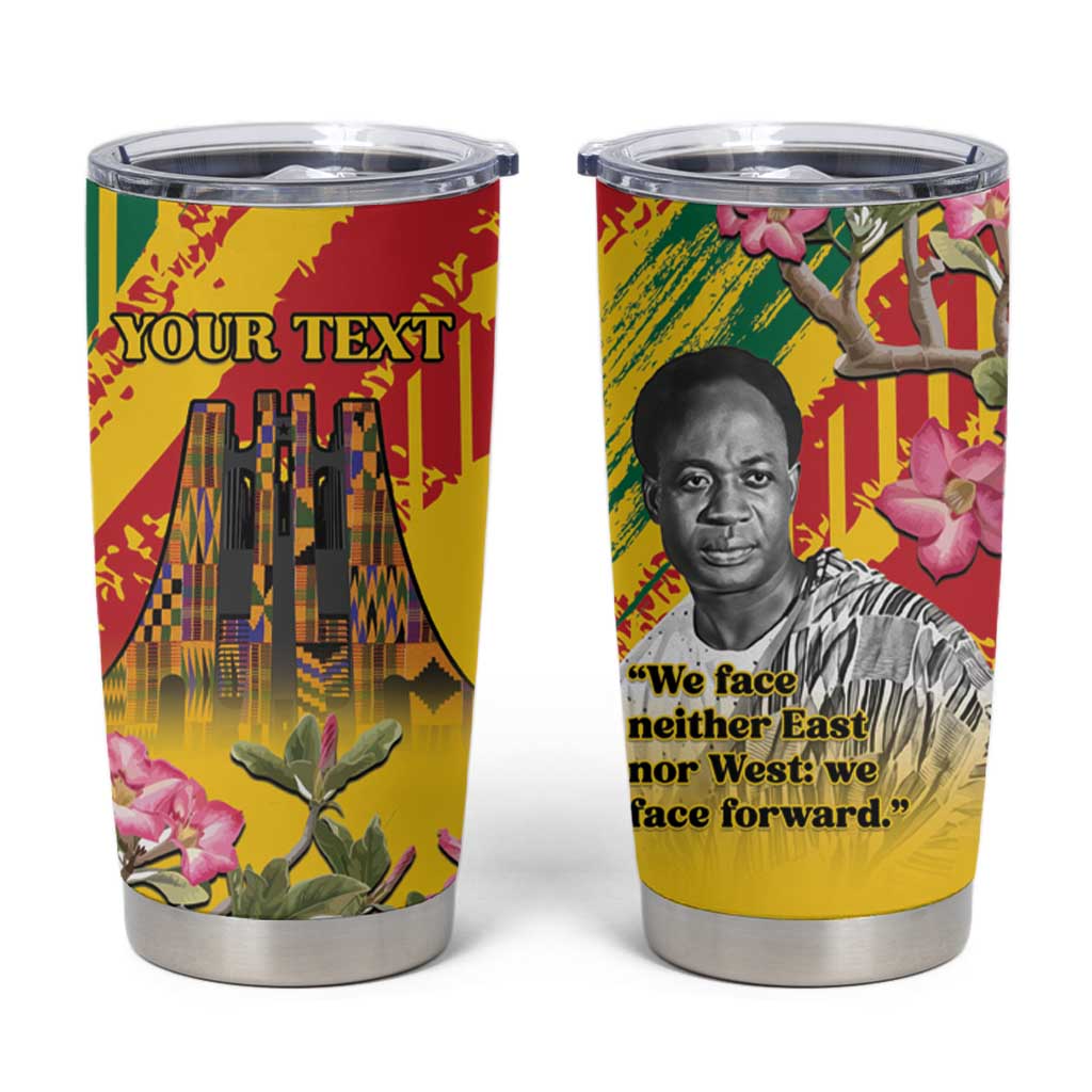 Personalized Ghana Kwame Nkrumah Memorial Day Tumbler Cup With Mausoleum - Wonder Print Shop