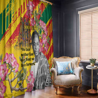 Personalized Ghana Kwame Nkrumah Memorial Day Window Curtain With Mausoleum - Wonder Print Shop