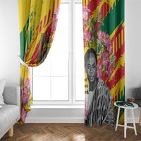 Personalized Ghana Kwame Nkrumah Memorial Day Window Curtain With Mausoleum - Wonder Print Shop