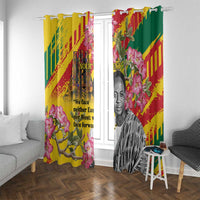 Personalized Ghana Kwame Nkrumah Memorial Day Window Curtain With Mausoleum - Wonder Print Shop