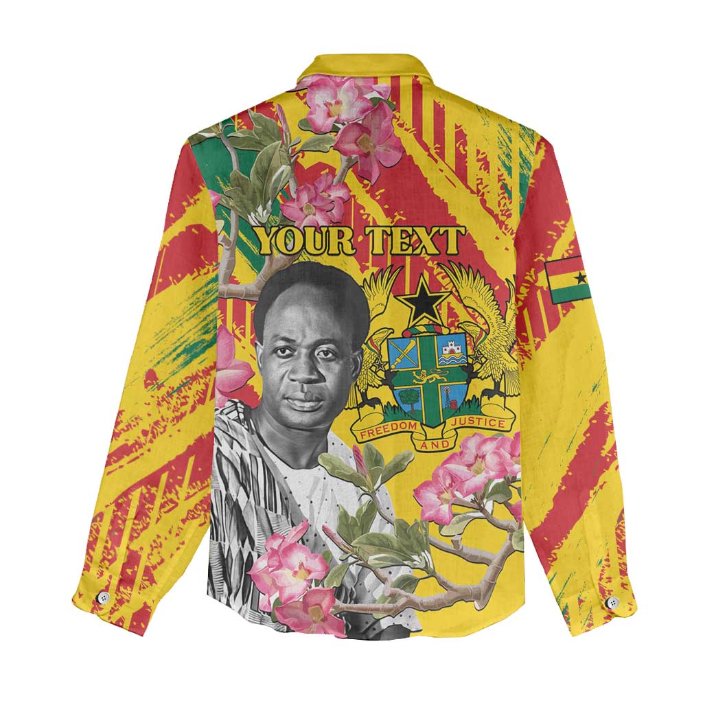 Personalized Ghana Kwame Nkrumah Memorial Day Women Casual Shirt With Mausoleum - Wonder Print Shop