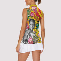 Personalized Ghana Kwame Nkrumah Memorial Day Women Sleeveless Polo Shirt With Mausoleum - Wonder Print Shop