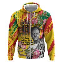 Personalized Ghana Kwame Nkrumah Memorial Day Zip Hoodie With Mausoleum - Wonder Print Shop