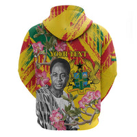Personalized Ghana Kwame Nkrumah Memorial Day Zip Hoodie With Mausoleum - Wonder Print Shop