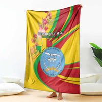Mali Independence Day Blanket Coat Of Arms With Hibiscus Sabdariffa - Wonder Print Shop