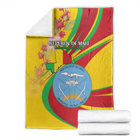 Mali Independence Day Blanket Coat Of Arms With Hibiscus Sabdariffa - Wonder Print Shop