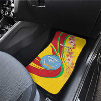 Mali Independence Day Car Mats Coat Of Arms With Hibiscus Sabdariffa - Wonder Print Shop