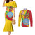 Personalized Mali Independence Day Couples Matching Mermaid Dress and Long Sleeve Button Shirt Coat Of Arms With Hibiscus Sabdariffa - Wonder Print Shop