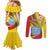 Personalized Mali Independence Day Couples Matching Mermaid Dress and Long Sleeve Button Shirt Coat Of Arms With Hibiscus Sabdariffa - Wonder Print Shop