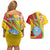 Personalized Mali Independence Day Couples Matching Off Shoulder Short Dress and Hawaiian Shirt Coat Of Arms With Hibiscus Sabdariffa - Wonder Print Shop