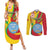 Personalized Mali Independence Day Couples Matching Summer Maxi Dress and Long Sleeve Button Shirt Coat Of Arms With Hibiscus Sabdariffa - Wonder Print Shop